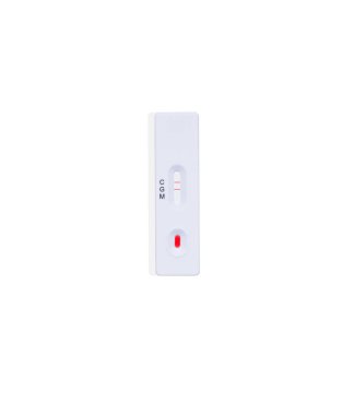 Novel Coronavirus, SARS-CoV-2 'nin IgM ve IgG antikorlarını tespit etmek için COVID-19 testi pozitif sonuç verdi. Coronavirus Express Test kartı. Mavi arka planda Covid-19 hızlı test. Coronavirus testi.