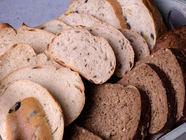 Bread Black Background Fresh Bread Obraz Stockowy