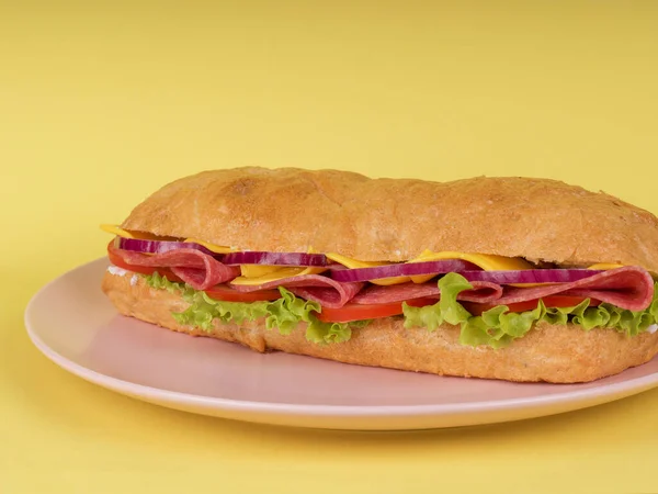 Cibo Colazione Mattina Pranzo Concetto Panino Pane Segale Fresco Sano — Foto Stock