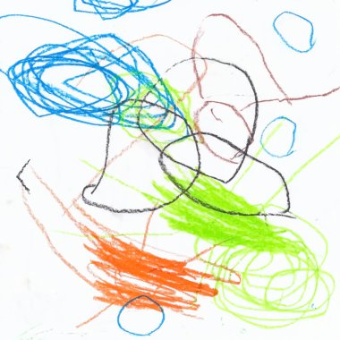 Bebek sanat çocuk resimleri kağıda renkli resim