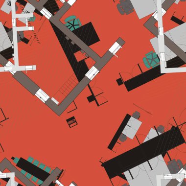 Planları çizimlerinin sorunsuz soyut mimari elemanları