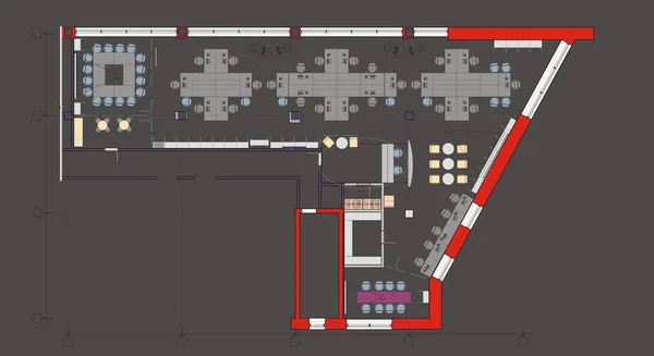 Plankontor – stockvektor