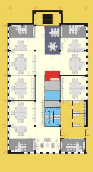 Plan för office — Stock vektor