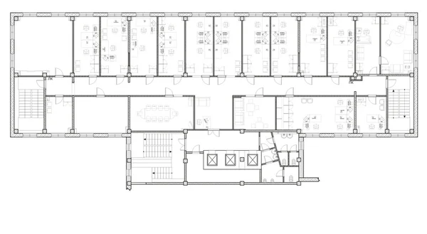 Plan budynku biurowym — Zdjęcie stockowe