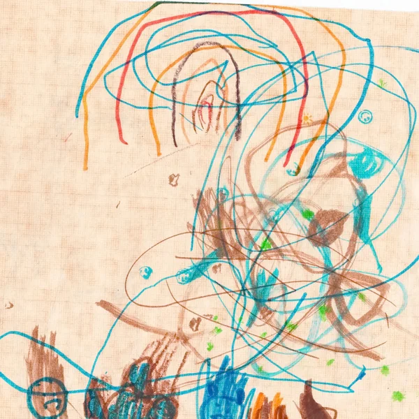 Abstract Bambini che disegnano — Foto Stock