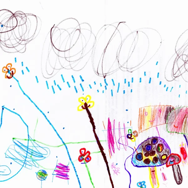 Dibujo abstracto de niños — Foto de Stock