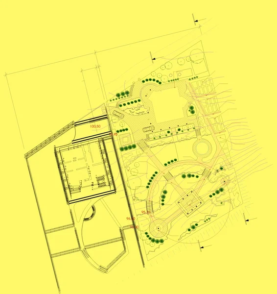 Plano do site web à casa — Fotografia de Stock