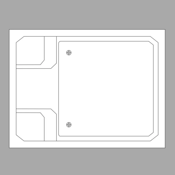 Bath Plan — Stock Vector