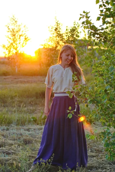 Country Girl Retro — Stock Photo, Image