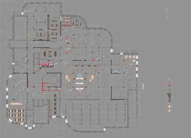 Planı çizim kamu Binası