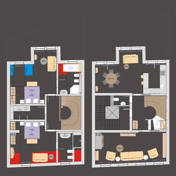 Housing Plan colors — Stock Photo, Image