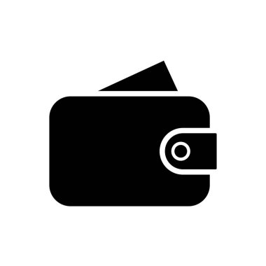 Cüzdan simgesi finansal konsept tasarım vektör çizimi