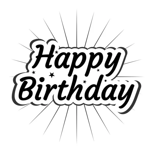Happy Birthday hand written lettering. Stock Vector Image by ...