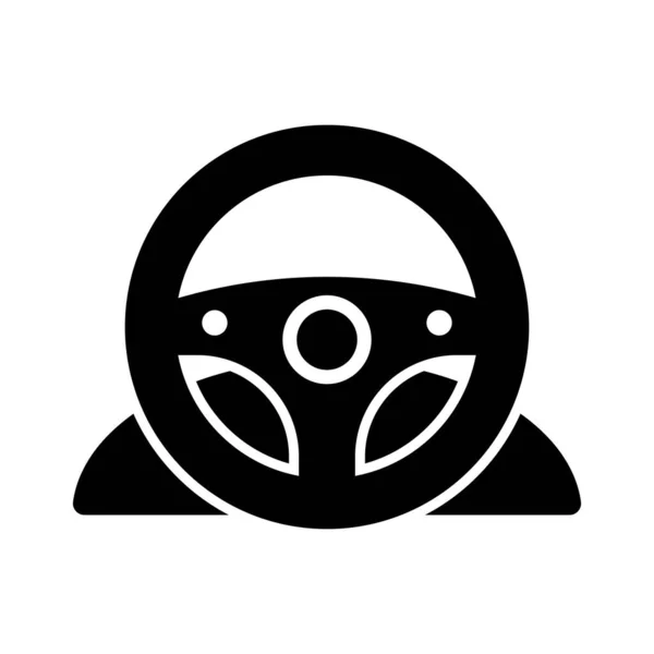 Значок Руля Транспортная Концепция Приводного Колеса Автомобиля Векторная Иллюстрация Белом — стоковый вектор