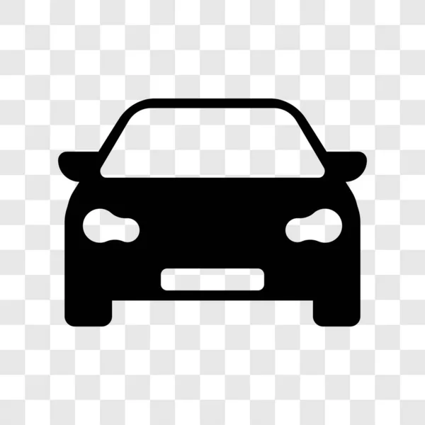 Εικονίδιο Μπροστά Μαύρο Σύμβολο Αυτοκινήτου Εικονογράφηση Διανύσματος Σήμανση Μεταφοράς Απομονωμένη — Διανυσματικό Αρχείο