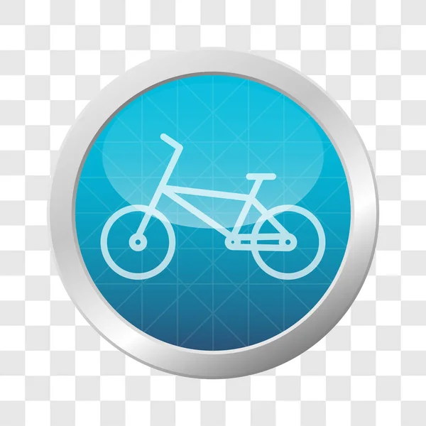 Bicycle Icon Light Blue Shiny Circle Frame Glossy Button Bike — Stock Vector