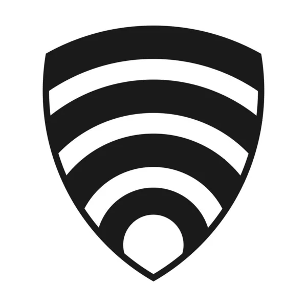 Wifi Defense Shield Icon Private Connection Firewall Symbol Vector Illustration — Stock Vector