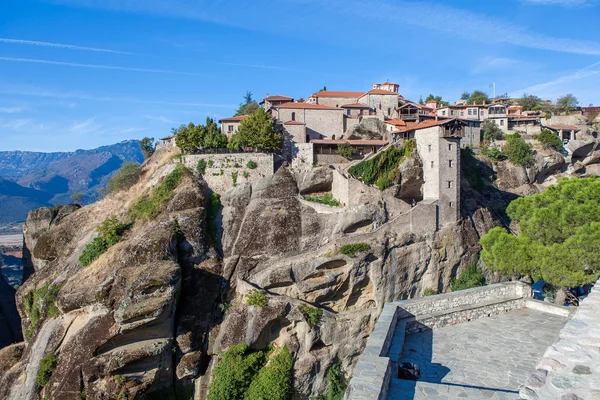 Meteora Yunanistan manastırda görünümünü