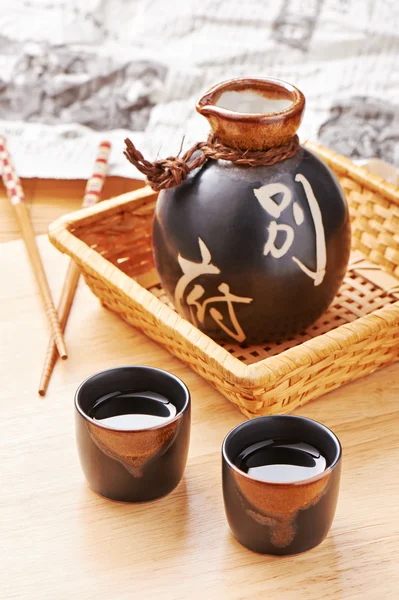 Conjunto de sake japonês — Fotografia de Stock