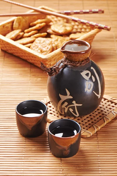 Japanse sake set — Stockfoto