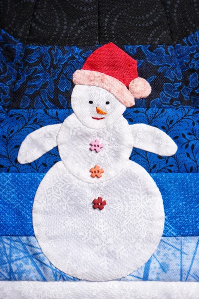 Patchwork snowman — Stock Photo, Image