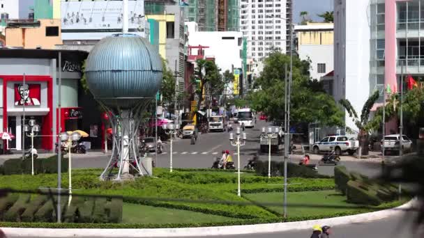 Nha Trang Khanh Hoa Province Єтнам Січень 2019 Traffic City — стокове відео