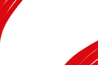 Beyaz arkaplanda kırmızı yağ fırçası