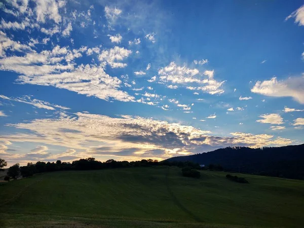 Bela Paisagem Com Montanhas Árvores — Fotografia de Stock