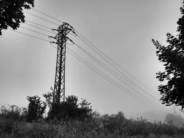 Torre Alta Tensão Pilão Eletricidade — Fotografia de Stock