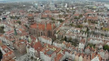 Gdansk, eski kasabanın yakınında. İHA atışı.