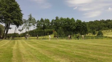 Golf sahasının hava görüntüsü