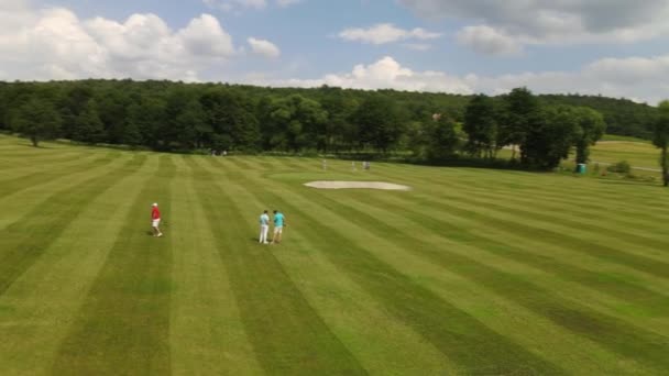 Vista aérea del campo de golf — Vídeos de Stock