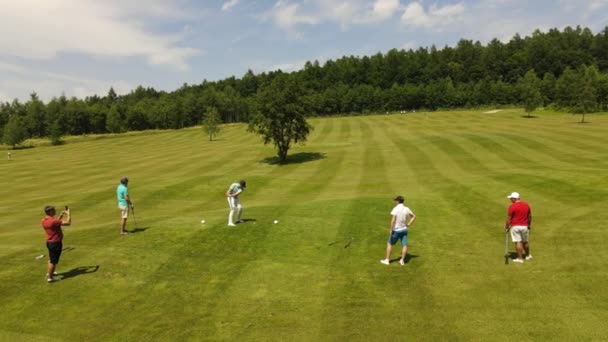 Вид з повітря на поле для гольфу — стокове відео