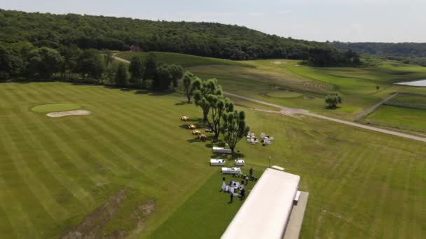 Vista aerea del campo da golf — Video Stock
