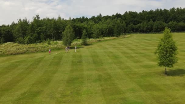 Vista aerea del campo da golf — Video Stock