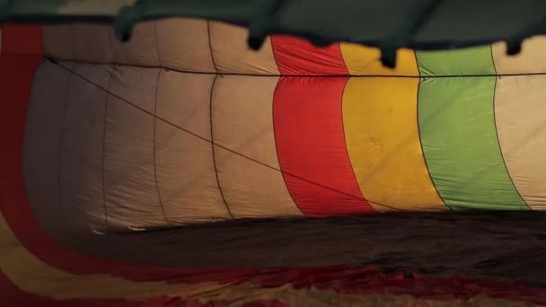 Preparación de globos aéreos para el vuelo — Vídeo de stock