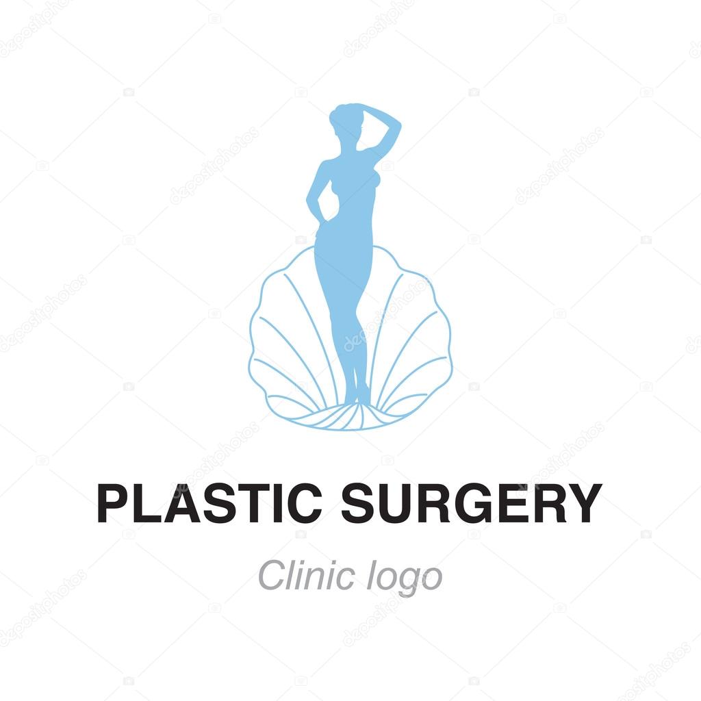Vector illustration of stylized young woman gracile body, can be used as a logo for plastic surgery clinic