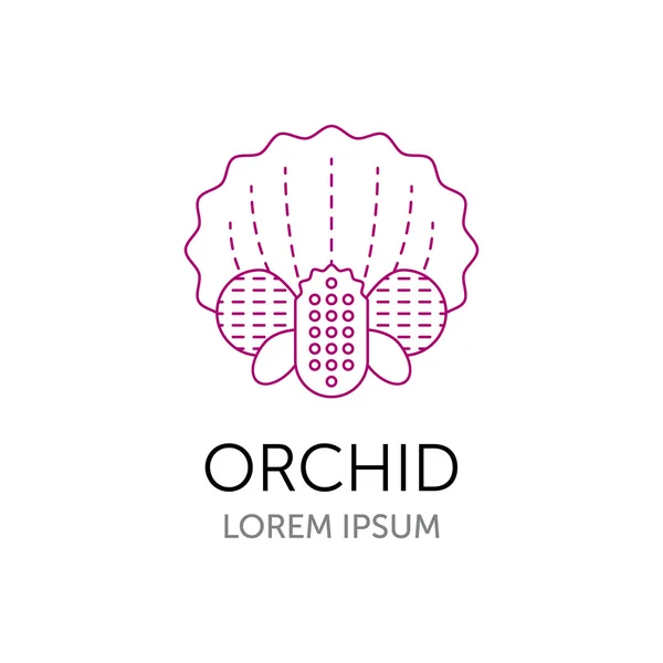 Logo flor orquídea — Archivo Imágenes Vectoriales