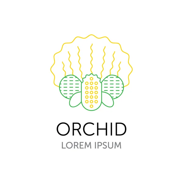 Logo flor orquídea — Archivo Imágenes Vectoriales