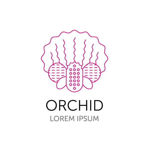 Orkide çiçek logosu — Stok Vektör