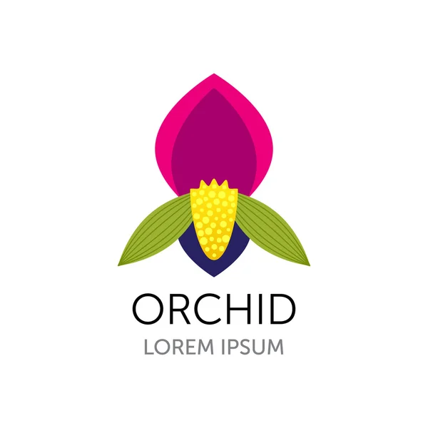 Orchidea virág logo — Stock Vector