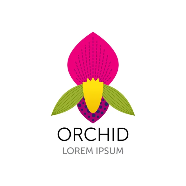 Logo flor orquídea — Archivo Imágenes Vectoriales