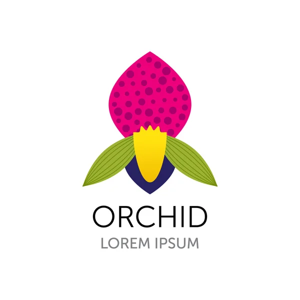 Logo flor orquídea — Archivo Imágenes Vectoriales