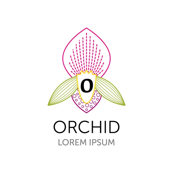 Logo flor orquídea — Archivo Imágenes Vectoriales