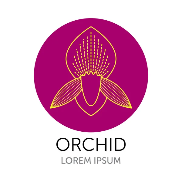 Logo flor orquídea — Archivo Imágenes Vectoriales