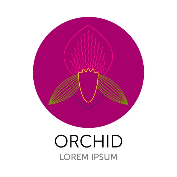 Logo flor orquídea — Archivo Imágenes Vectoriales