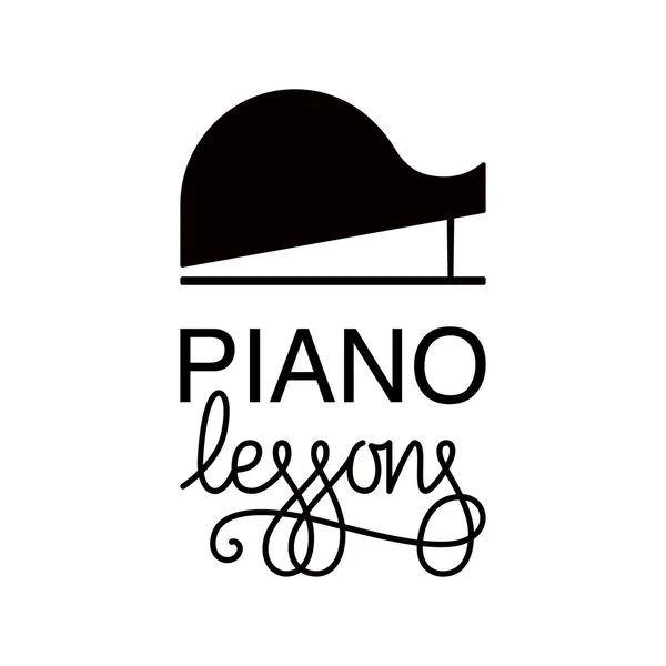 Klavírní lekce logo — Stockový vektor