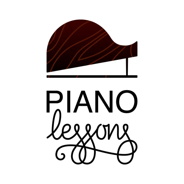 Klavírní lekce logo — Stockový vektor