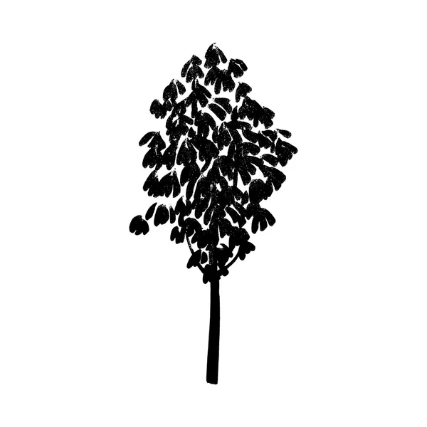 Dibujo de árbol a mano alzada — Vector de stock