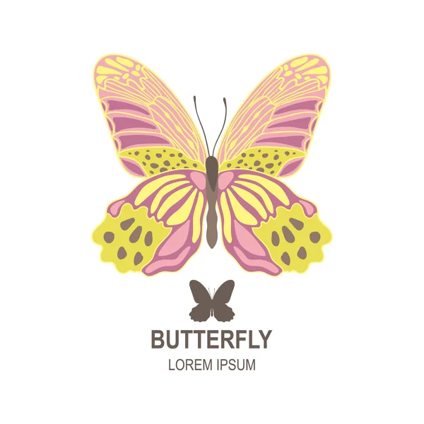 Modelo de logotipo borboleta — Vetor de Stock